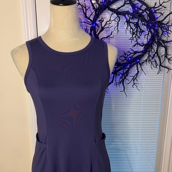 Active USA Rich Purple Sleeveless Tennis Dress With Shorts - Picture 3 of 7